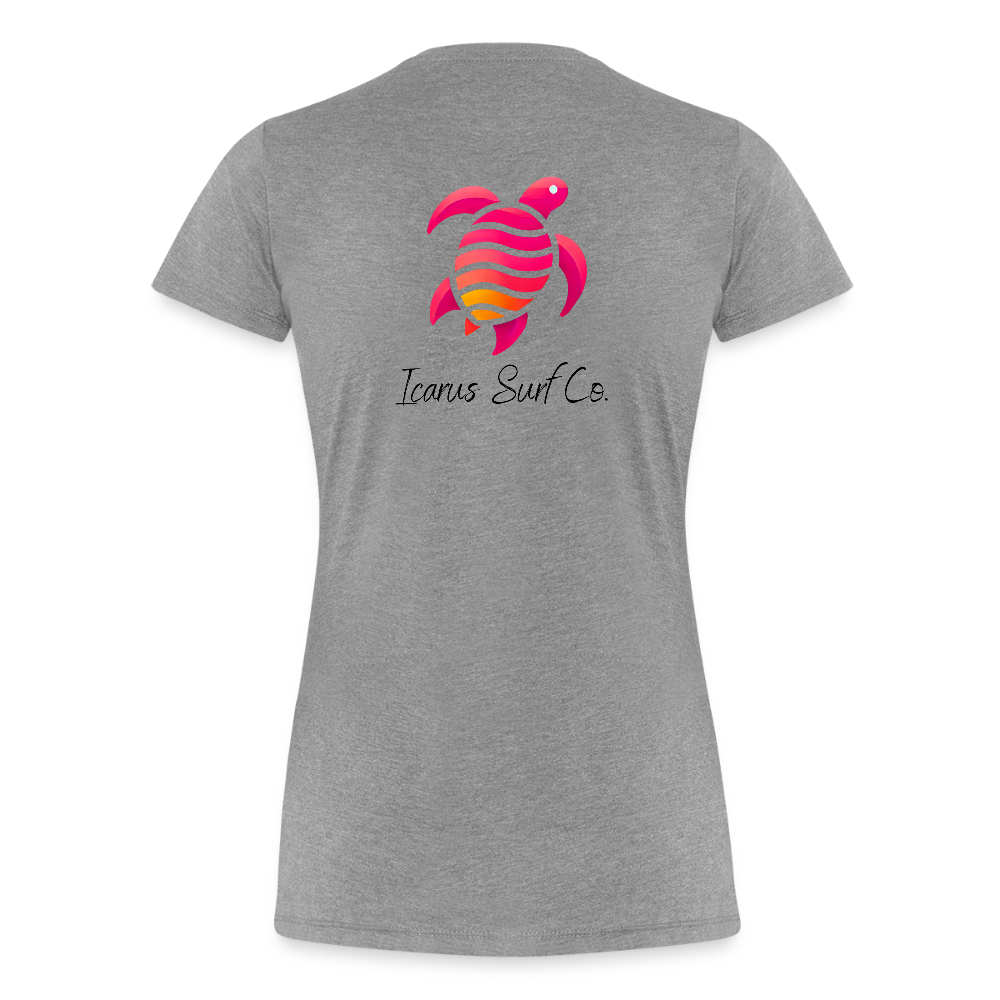 Icarus Surf Co. "Turtle" Women’s Premium T-Shirt - heather gray