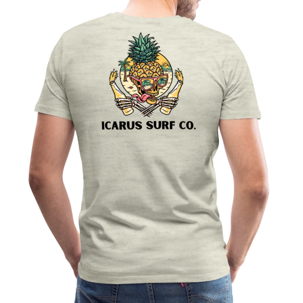 Icarus Surf Co. "Pineapple" Men's Premium T-Shirt - heather oatmeal