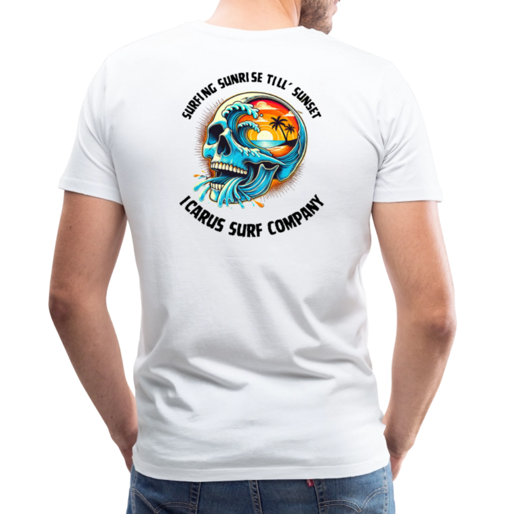 Icarus Surf Co. "Sunrise til' Sunset" Men's Premium T-Shirt - white