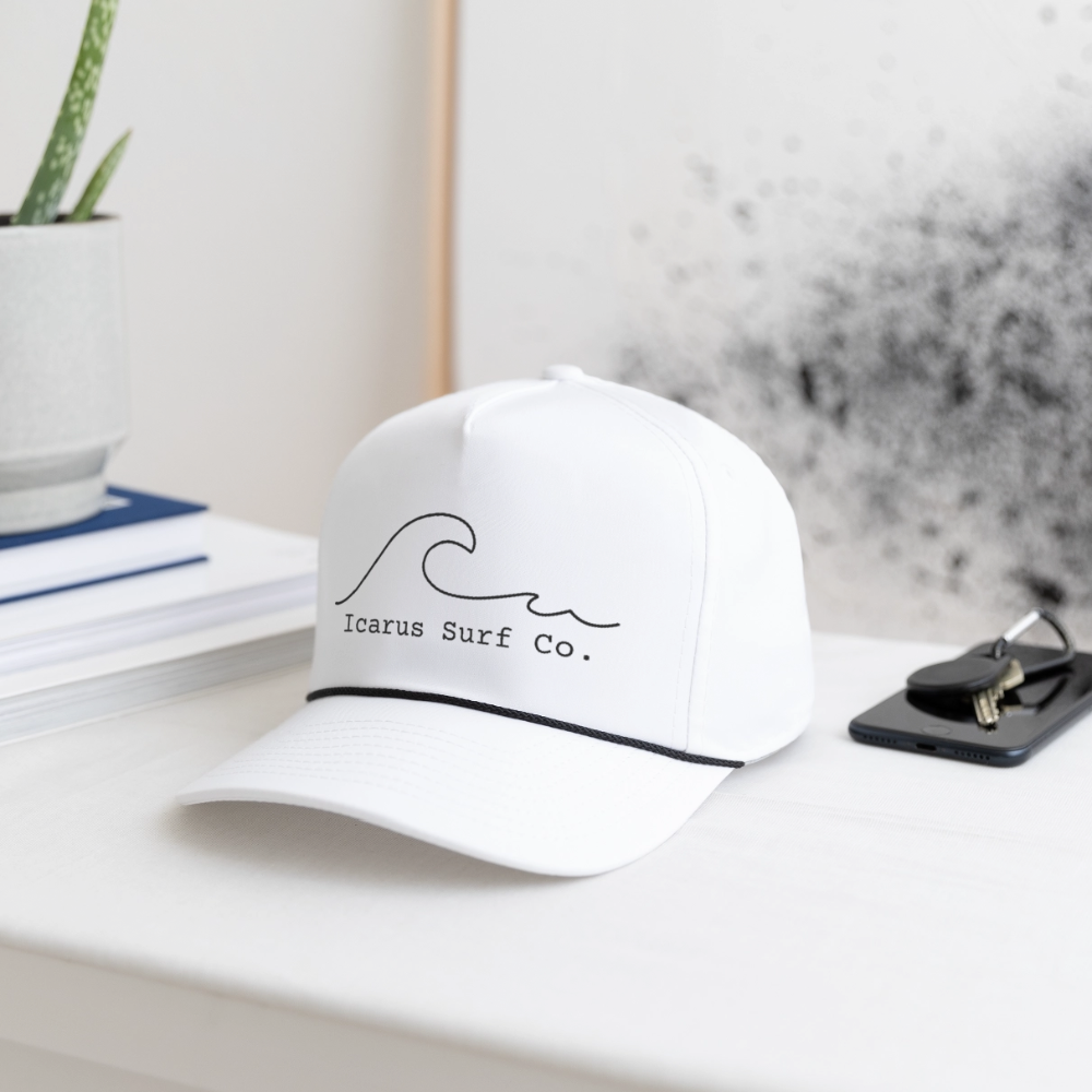 “Midnight Lineup” Rope Cap - white/black