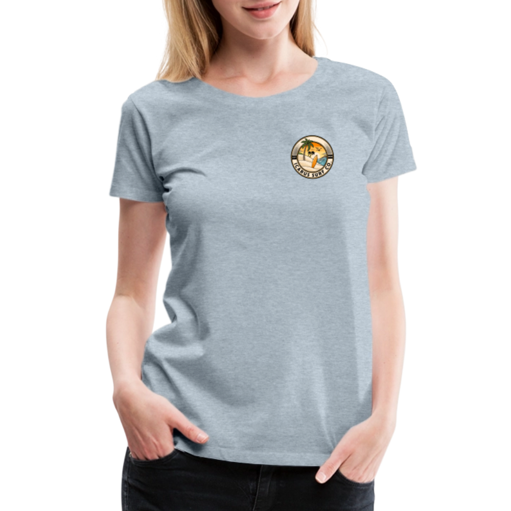 Icarus Surf Co. "Waves" Women’s Premium T-Shirt - heather ice blue