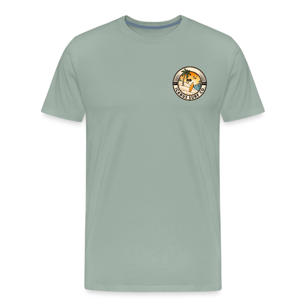 Icarus Surf Co. "Delavan, WI" Men's Premium T-Shirt - steel green