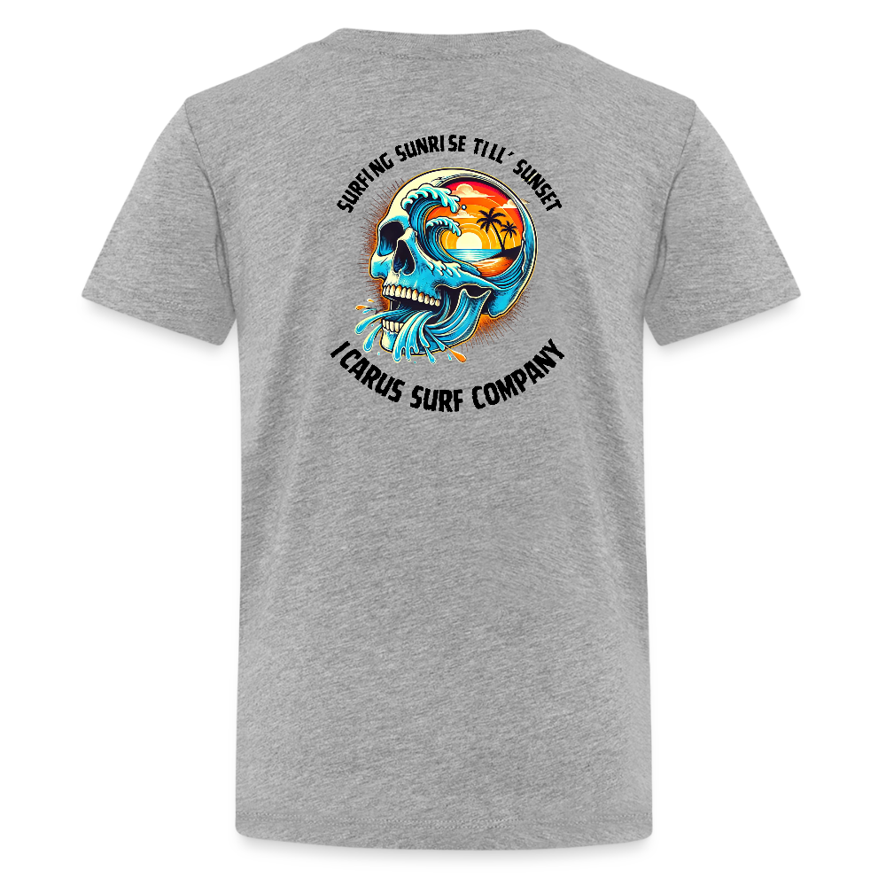 Icarus Surf Co. "Sunrise till' Sunset" Kids' Premium T-Shirt - heather gray