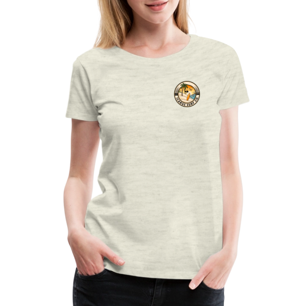 Icarus Surf Co. "Dolphin" Women’s Premium T-Shirt - heather oatmeal