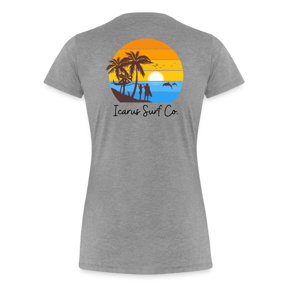 Icarus Surf Co. "Sunsets" Women’s Premium T-Shirt - heather gray