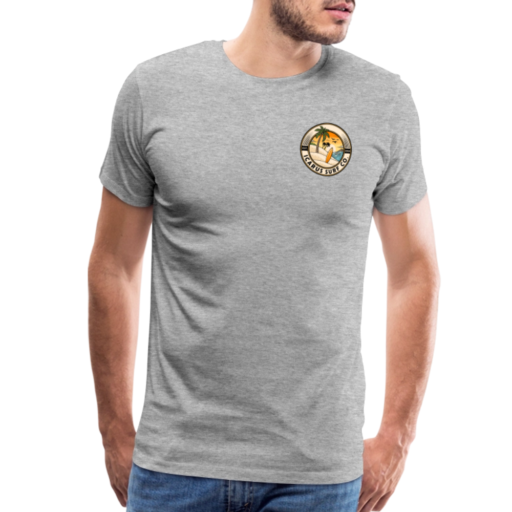 Icarus Surf Co. "Surfin' Skellys" Men's Premium T-Shirt - heather gray