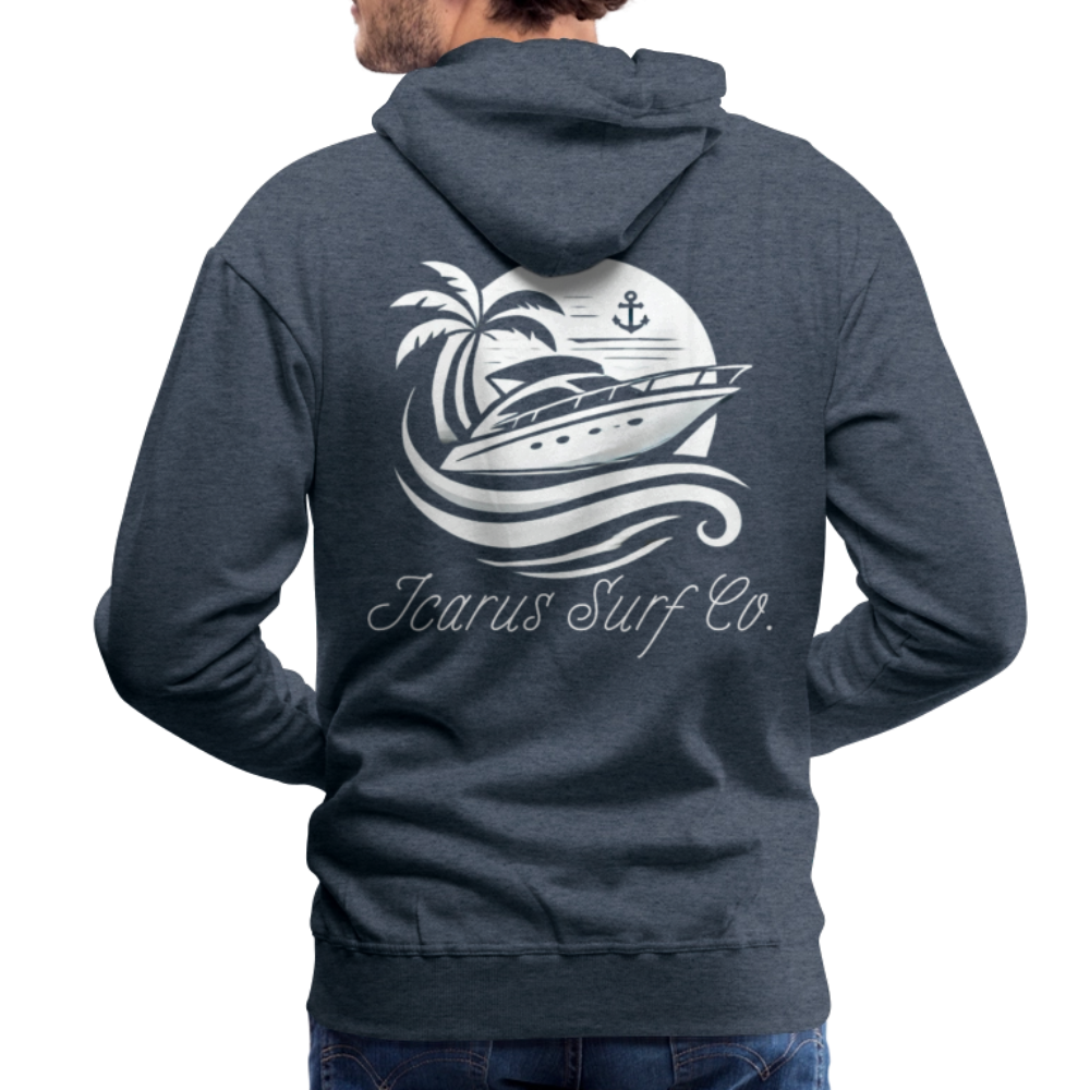 "Wave Conqueror" Hoodie - heather denim