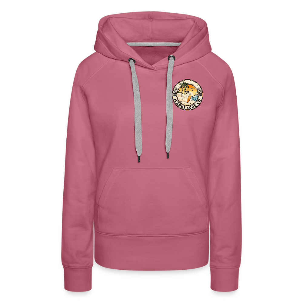 Icarus Surf Co. "Ocean Lines" Women’s Premium Hoodie - mauve