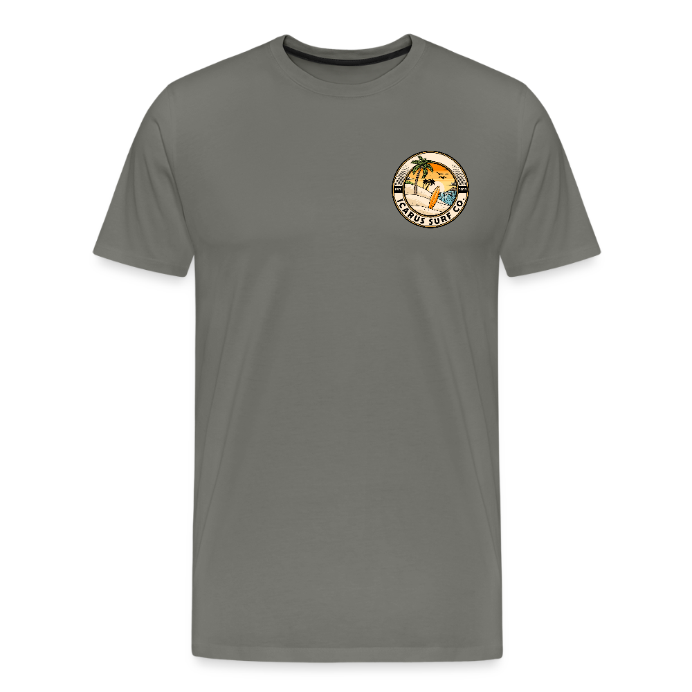 Icarus Surf Co. "Delavan, WI" Men's Premium T-Shirt - asphalt gray