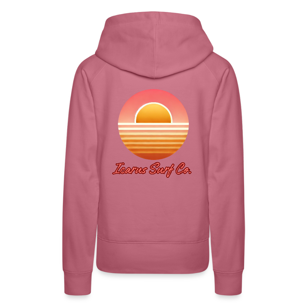 Icarus Surf Co. "Sunsetting" Women’s Premium Hoodie - mauve