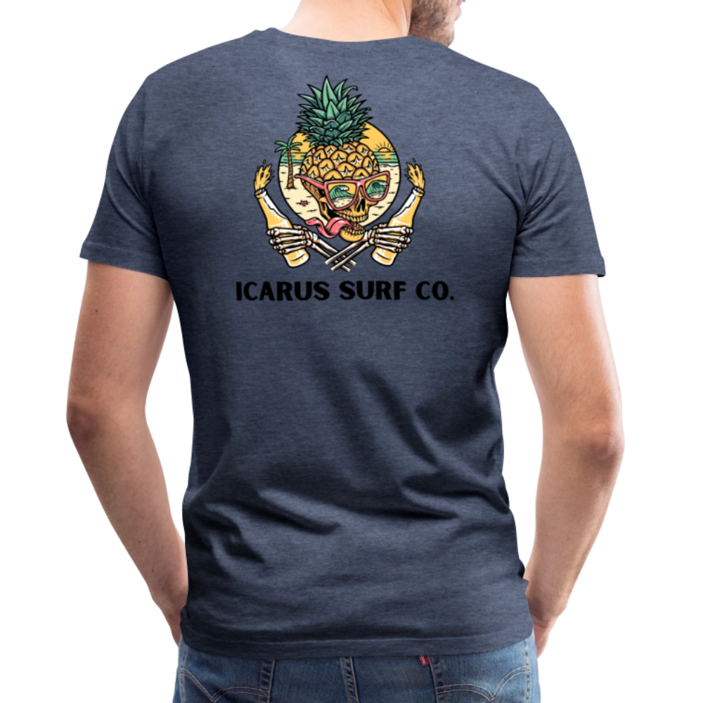 Icarus Surf Co. "Pineapple" Men's Premium T-Shirt - heather blue