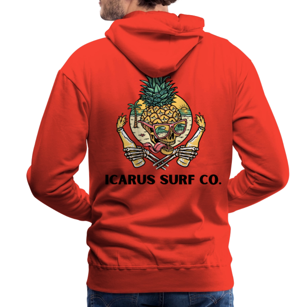 Icarus Surf Co. Pineapple Head Men’s Premium Hoodie - red