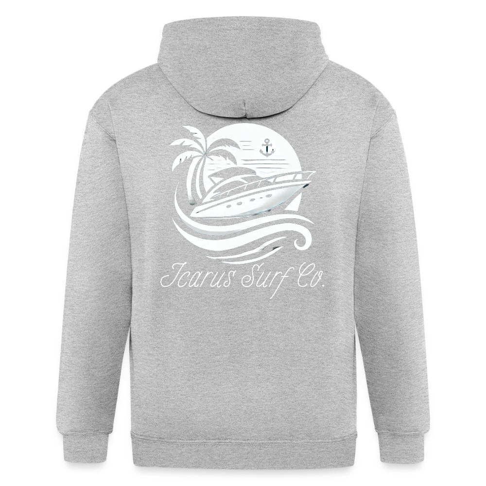 Icarus Surf Co. Men's Zip Hoodie - heather gray