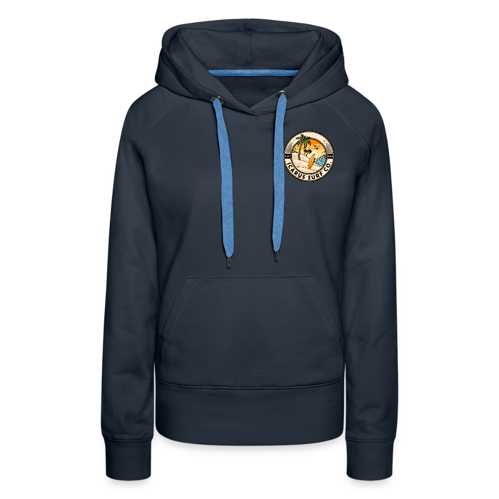 Icarus Surf Co. "Ocean Lines" Women’s Premium Hoodie - navy