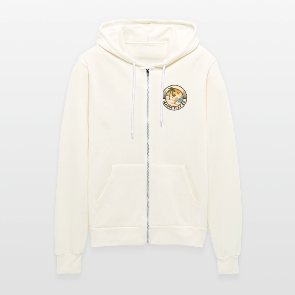 Icarus Surf Co. "Dolphin" Women's Full Zip Hoodie - vintage white