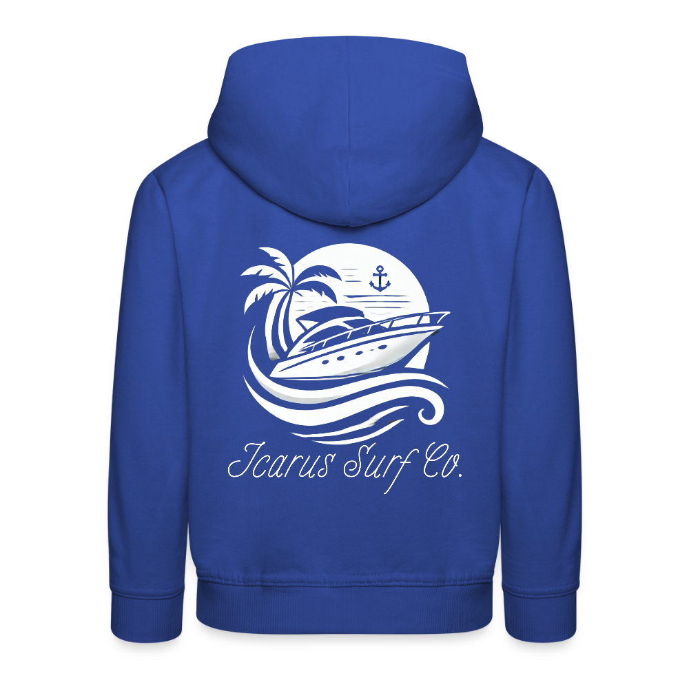 Icarus Surf Co. "Yacht" Kids‘ Premium Hoodie - royal blue