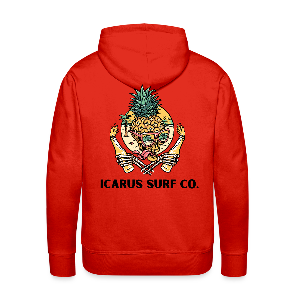 Icarus Surf Co. Pineapple Head Men’s Premium Hoodie - red