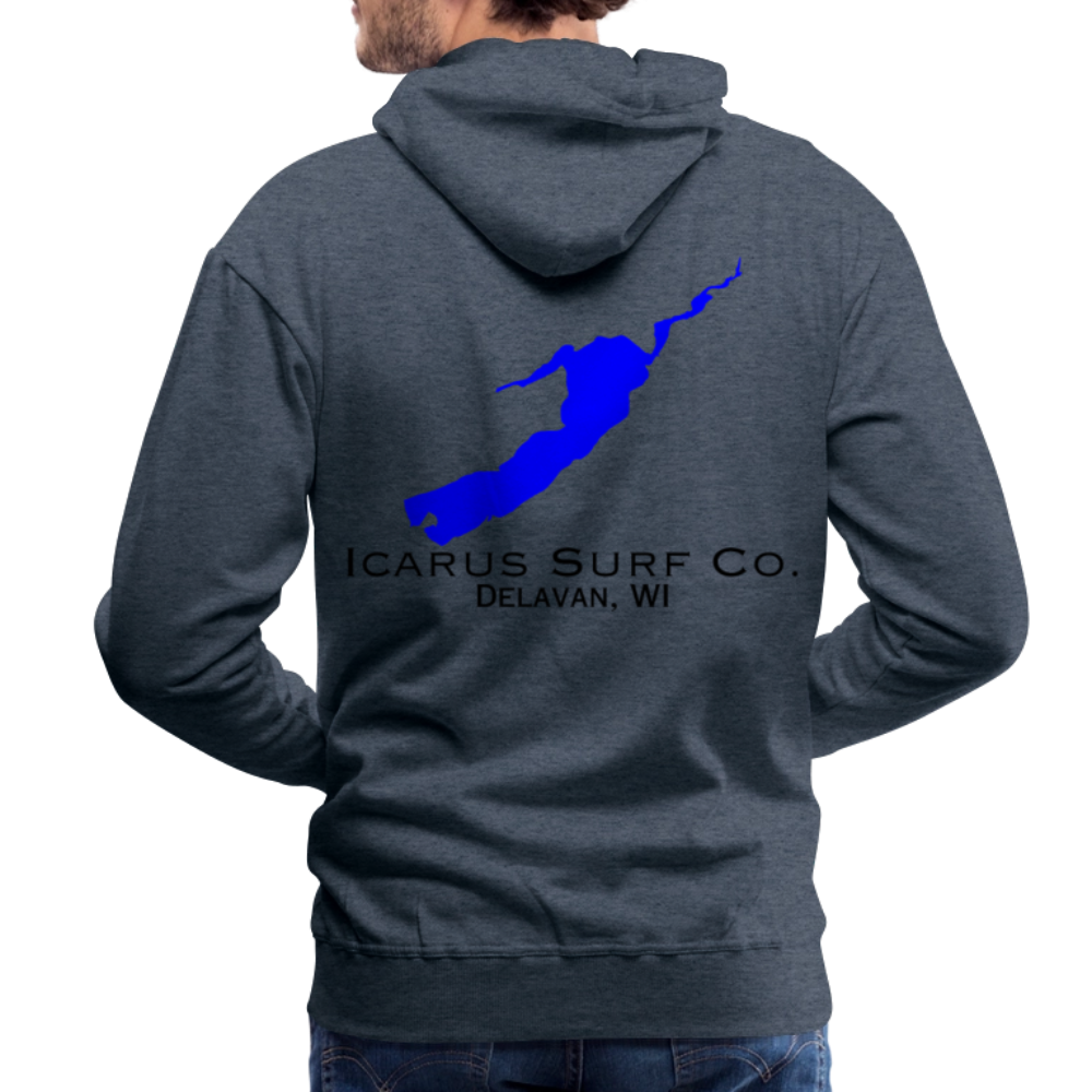 Icarus Surf Co. "Delavan, WI' Men’s Premium Hoodie - heather denim