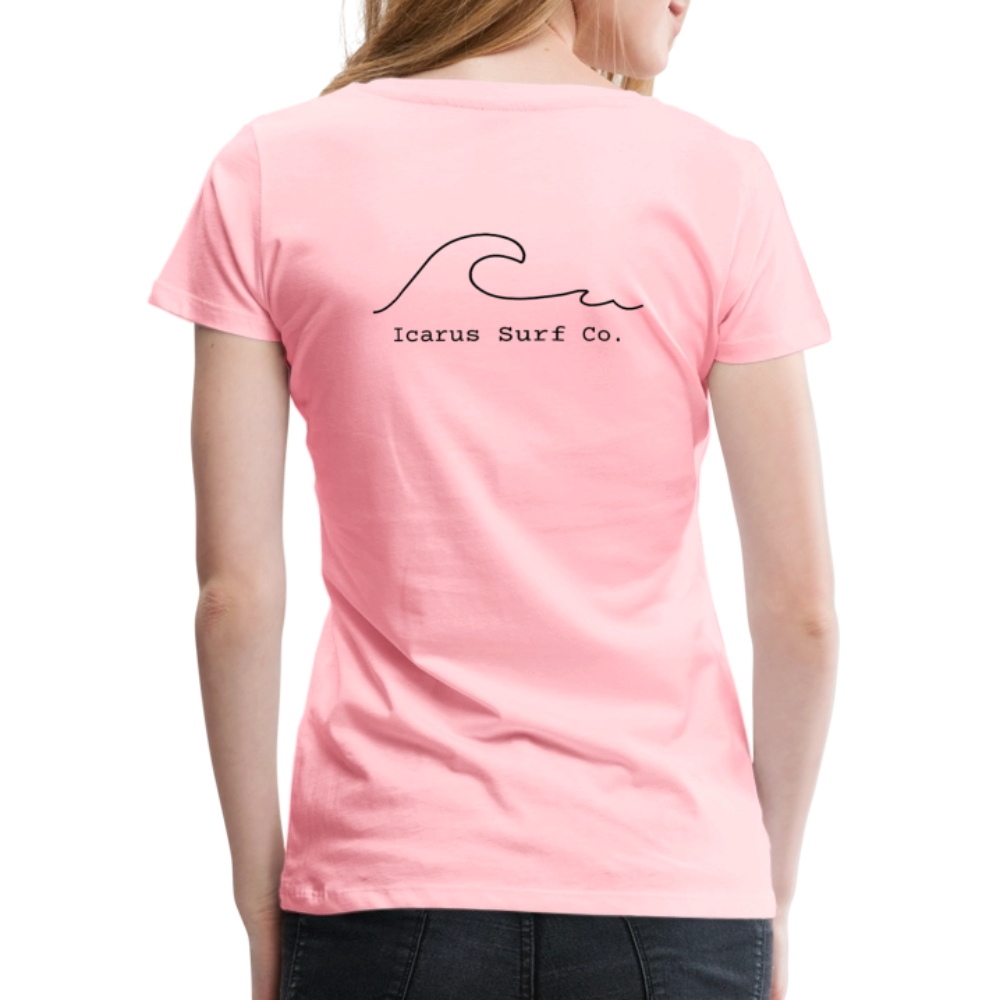Icarus Surf Co. "Waves" Women’s Premium T-Shirt - pink