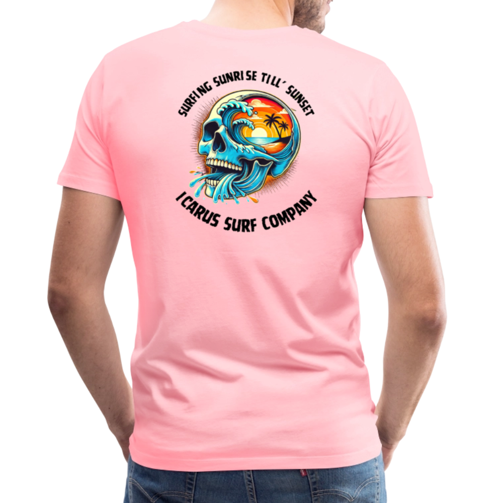 Icarus Surf Co. "Sunrise til' Sunset" Men's Premium T-Shirt - pink