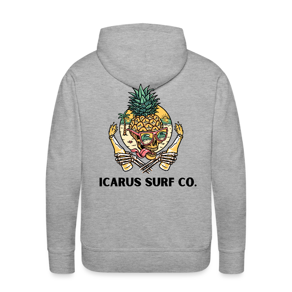 Icarus Surf Co. Pineapple Head Men’s Premium Hoodie - heather grey
