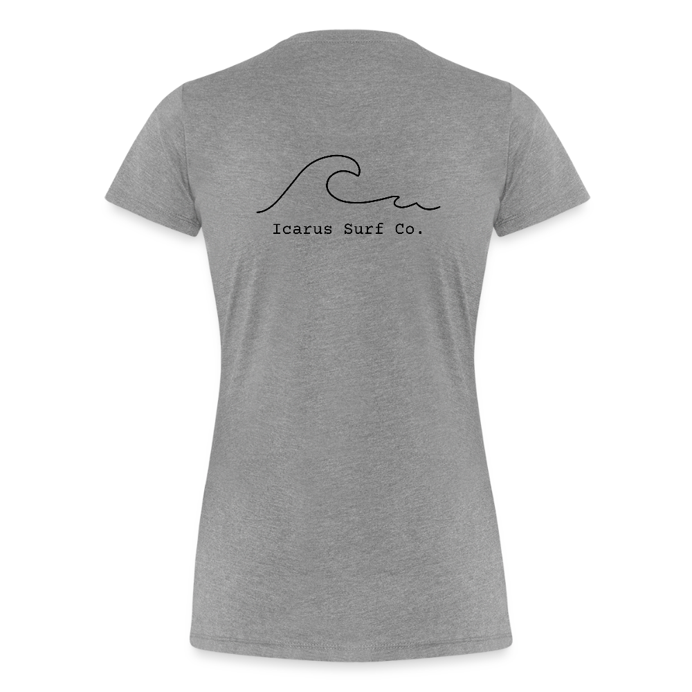 Icarus Surf Co. "Waves" Women’s Premium T-Shirt - heather gray