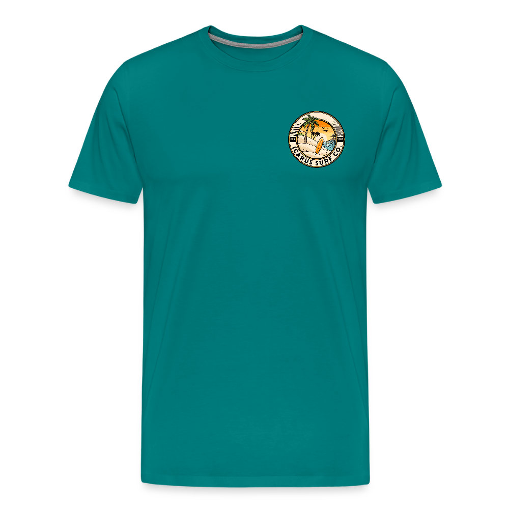 Icarus Surf Co. "Delavan, WI" Men's Premium T-Shirt - teal