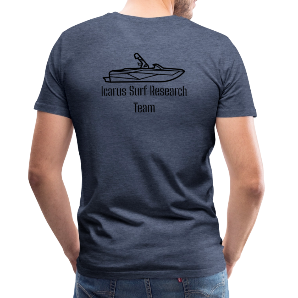 Icarus Surf Co. "Surf Research" Men's Premium T-Shirt - heather blue