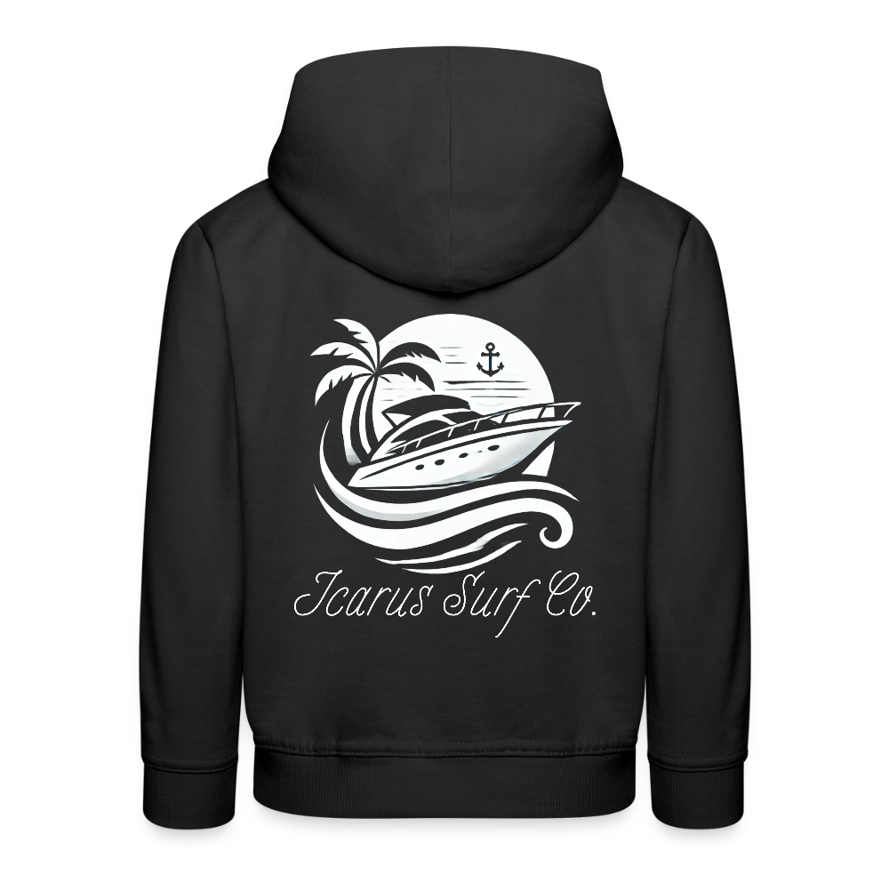 Icarus Surf Co. "Yacht" Kids‘ Premium Hoodie - black