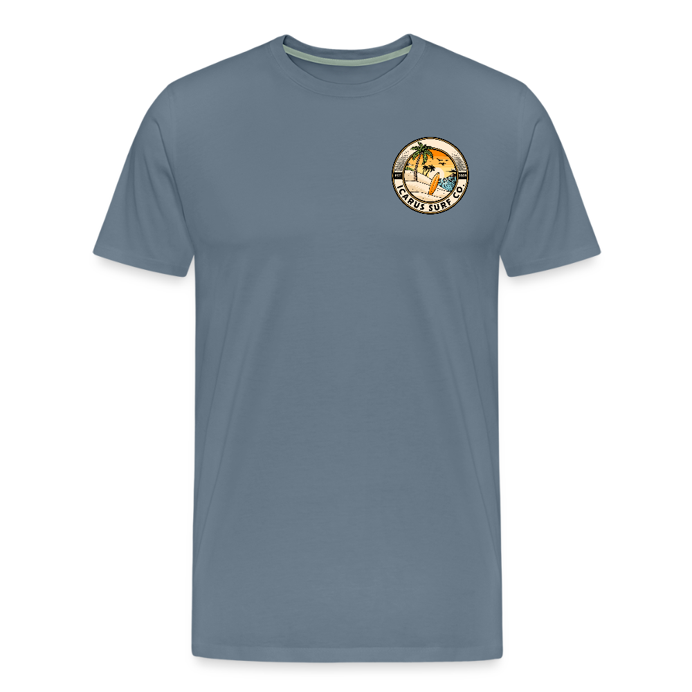 Icarus Surf Co. "Pineapple" Men's Premium T-Shirt - steel blue