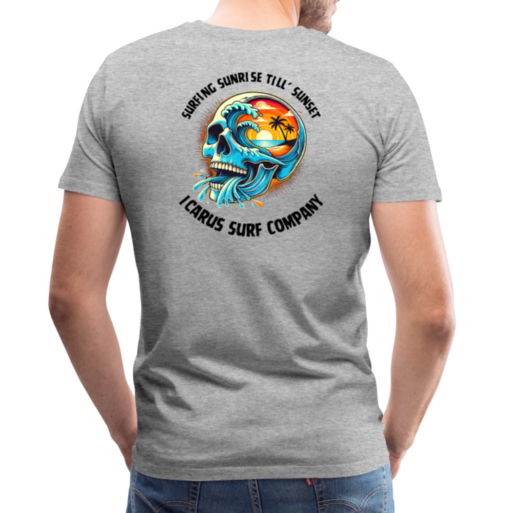 Icarus Surf Co. "Sunrise til' Sunset" Men's Premium T-Shirt - heather gray
