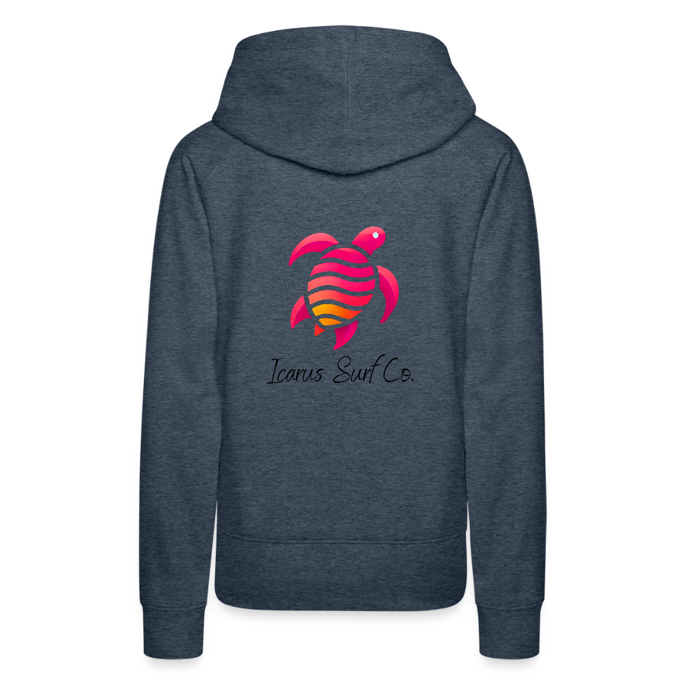 Icarus Surf Co. "Turtle" Women’s Premium Hoodie - heather denim