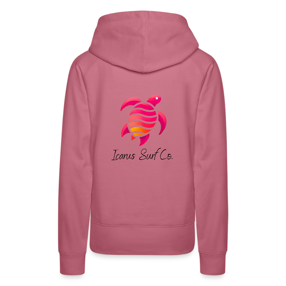 Icarus Surf Co. "Turtle" Women’s Premium Hoodie - mauve