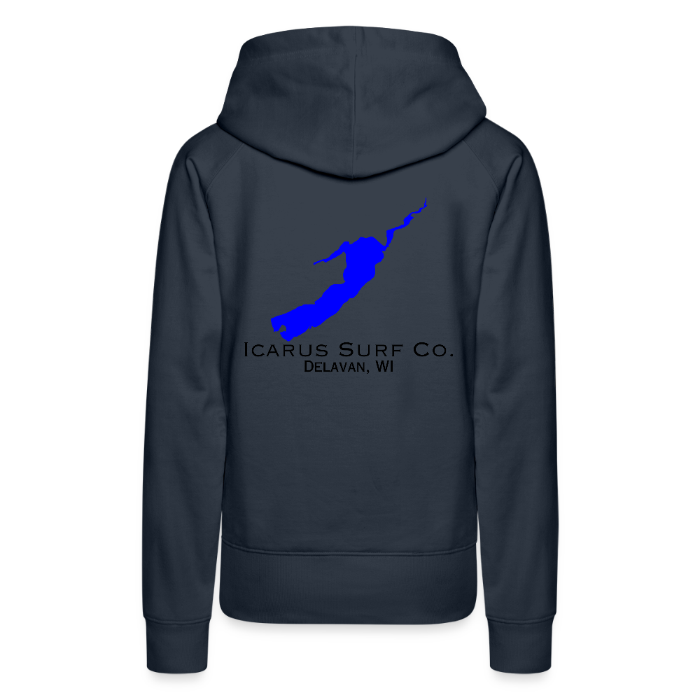Icarus Surf Co. "Delavan, WI" Women’s Premium Hoodie - navy