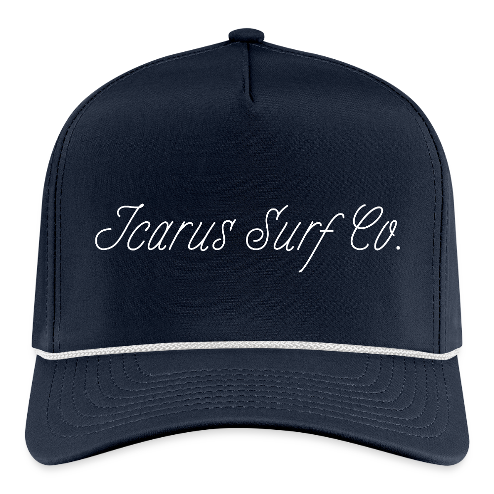 Icarus Surf Co. Cursive Rope Cap Navy - navy/white