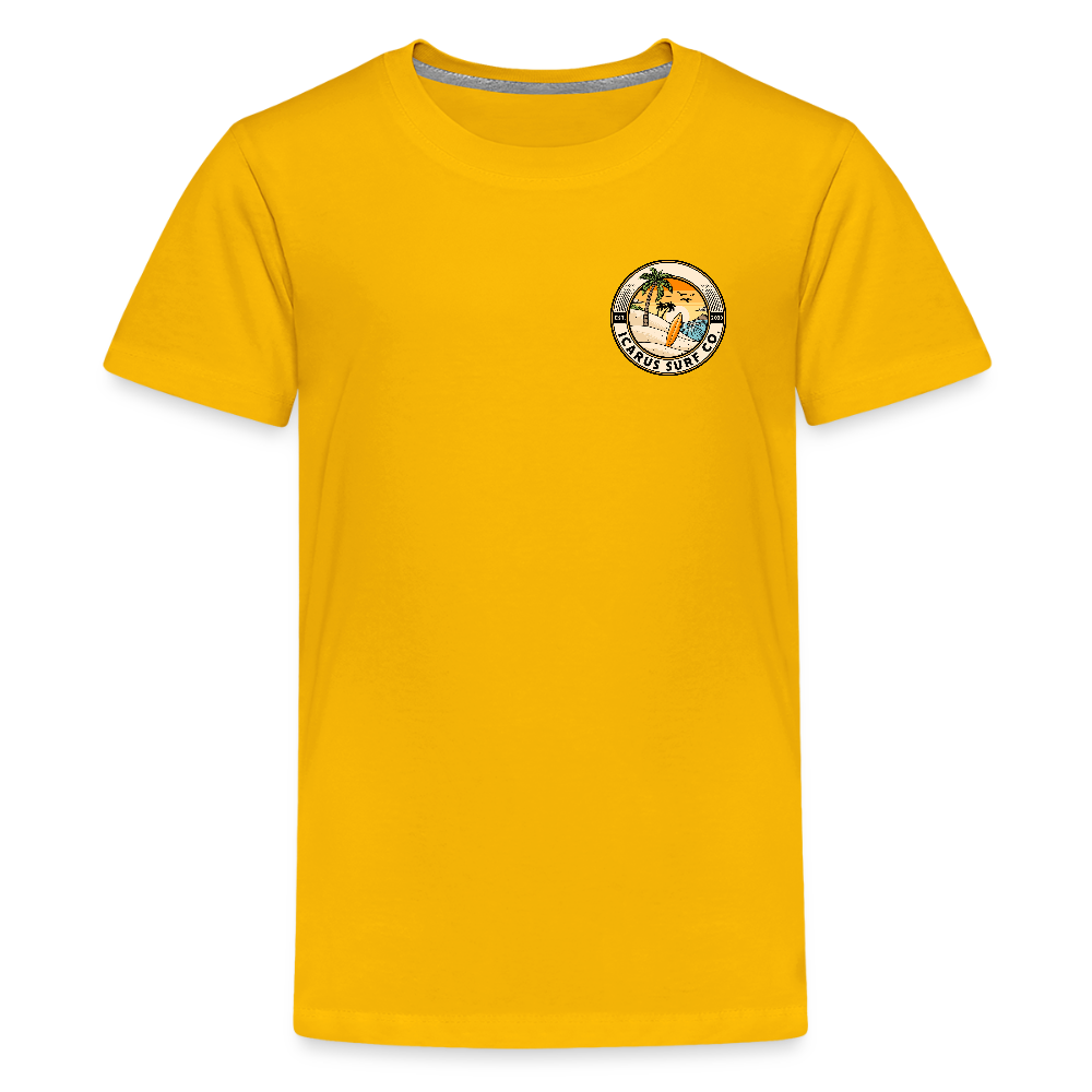 Icarus Surf Co. "Waves" Kids' Premium T-Shirt - sun yellow