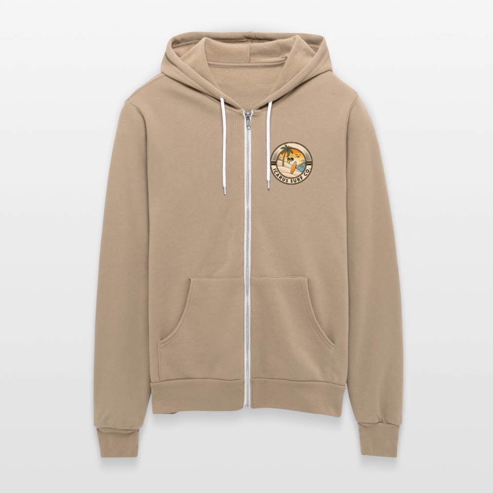 Icarus Surf Co. "Turtles" Women's Full Zip Hoodie - tan