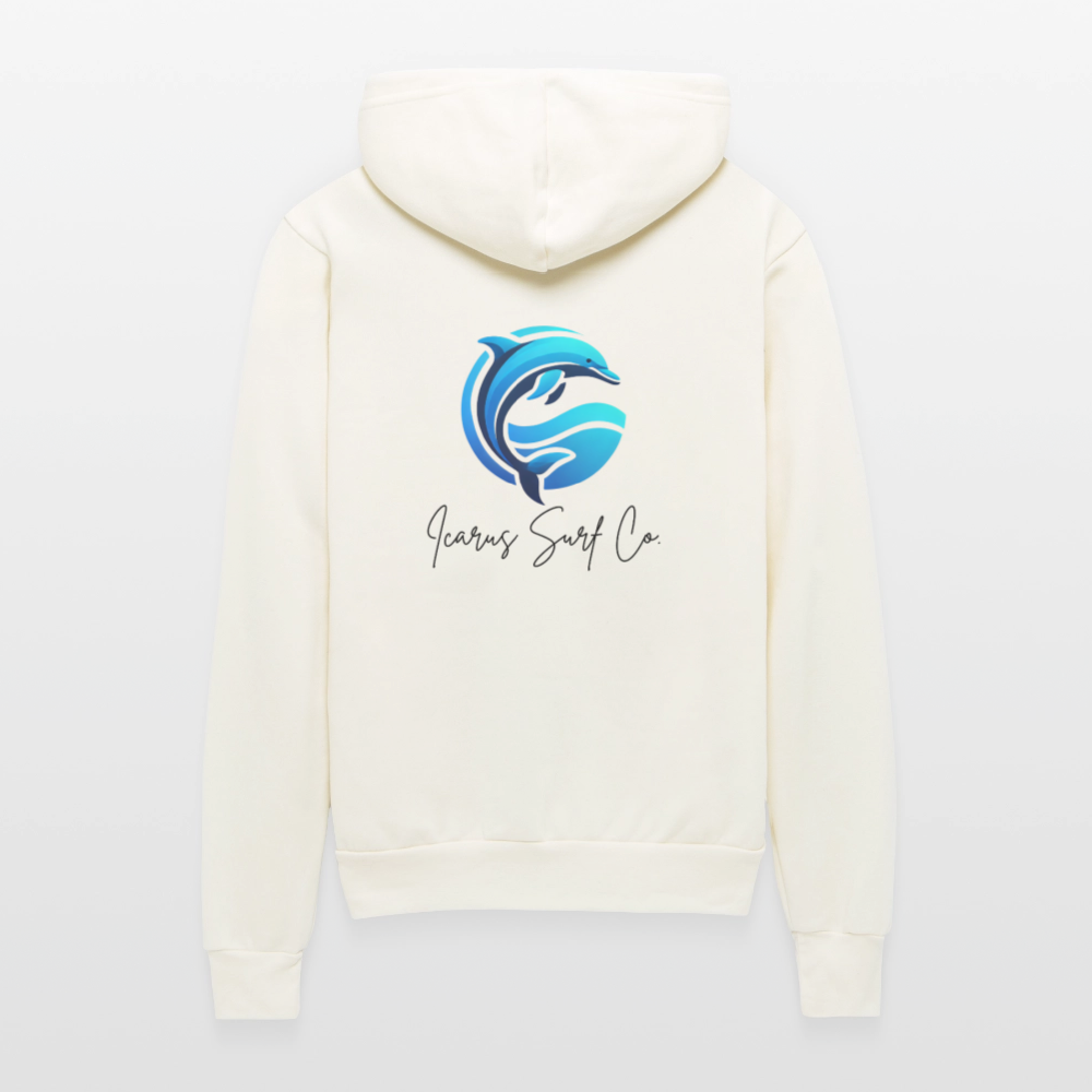 Icarus Surf Co. "Dolphin" Women's Full Zip Hoodie - vintage white