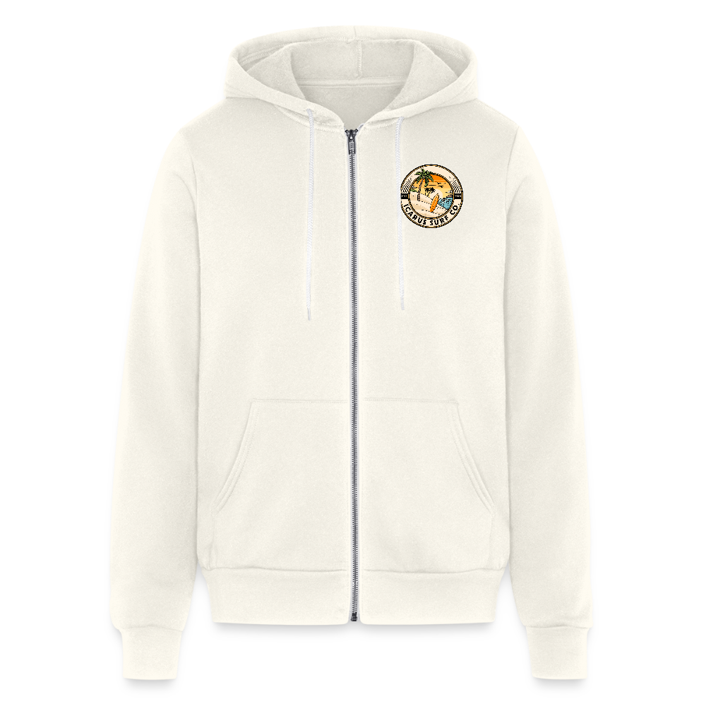 “Solar Shell” Zip-Up Hoodie - vintage white