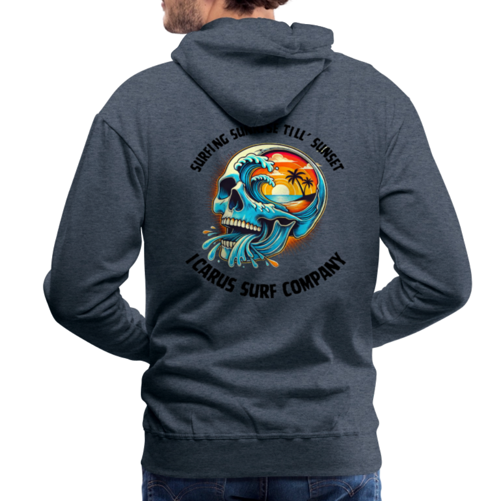 Surfing Sunrise Till' Sunset Hoodie - heather denim