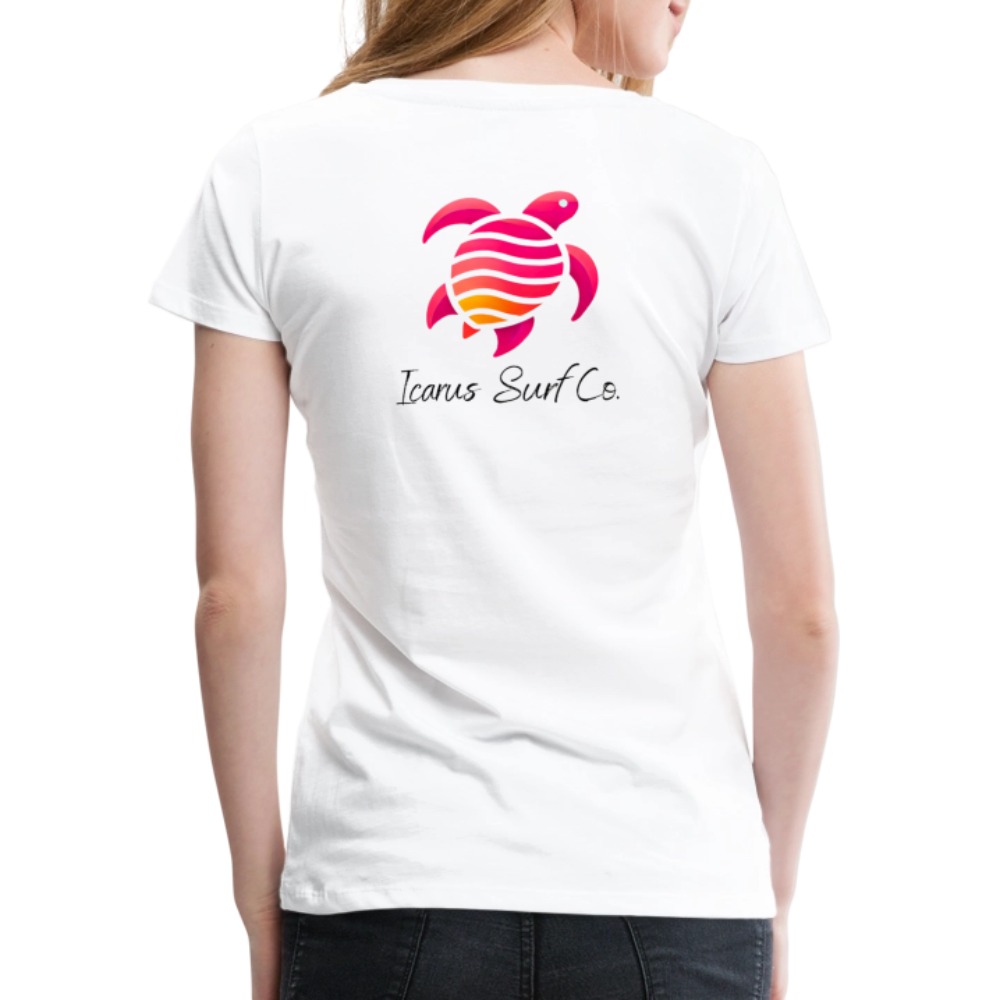 Icarus Surf Co. "Turtle" Women’s Premium T-Shirt - white
