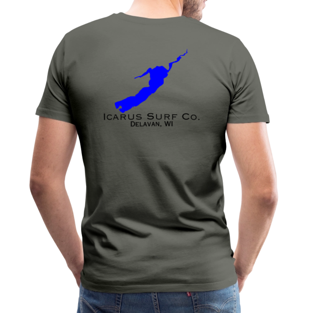 Icarus Surf Co. "Delavan, WI" Men's Premium T-Shirt - asphalt gray