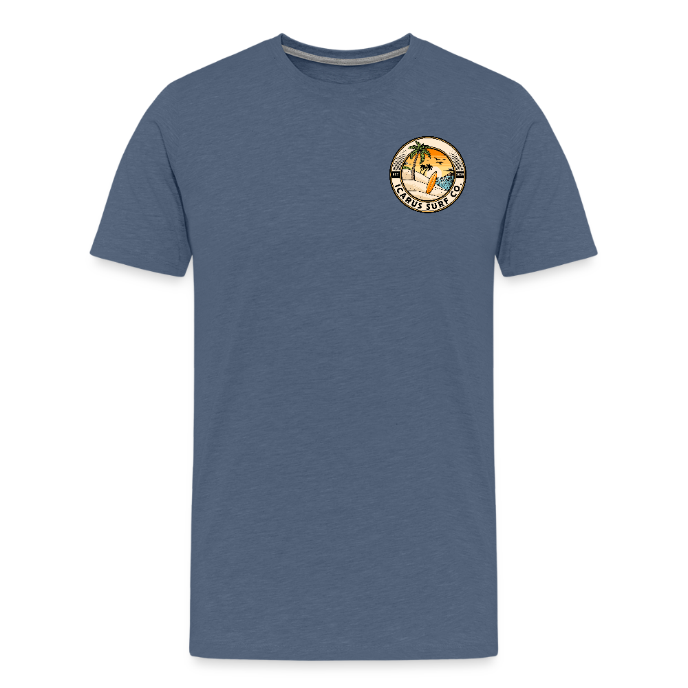 Icarus Surf Co. "Pineapple" Men's Premium T-Shirt - heather blue