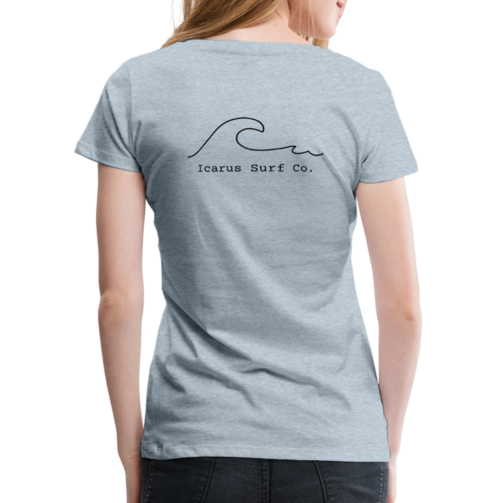 Icarus Surf Co. "Waves" Women’s Premium T-Shirt - heather ice blue