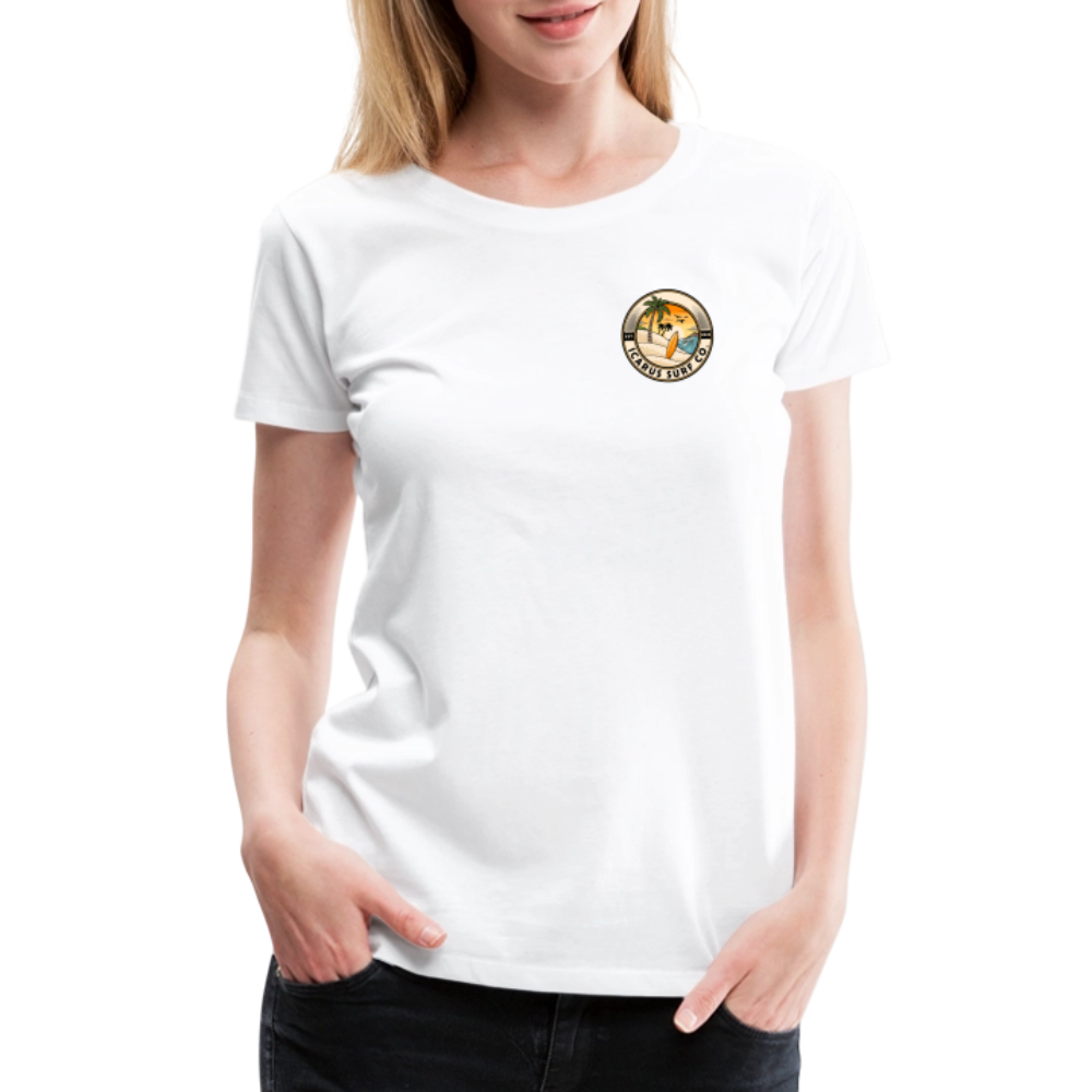 Icarus Surf Co. "Hibiscus" Women’s Premium T-Shirt - white