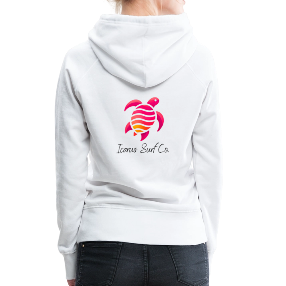 Icarus Surf Co. "Turtle" Women’s Premium Hoodie - white