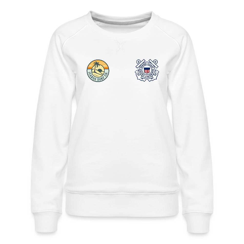 Guy Goodwim Women’s Premium Crewneck - white