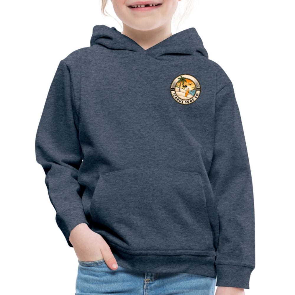 Icarus Surf Co. "Yacht" Kids‘ Premium Hoodie - heather denim