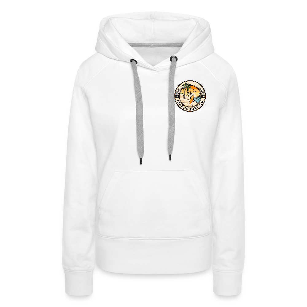 Icarus Surf Co. "Hibiscus Flower" Women’s Premium Hoodie - white