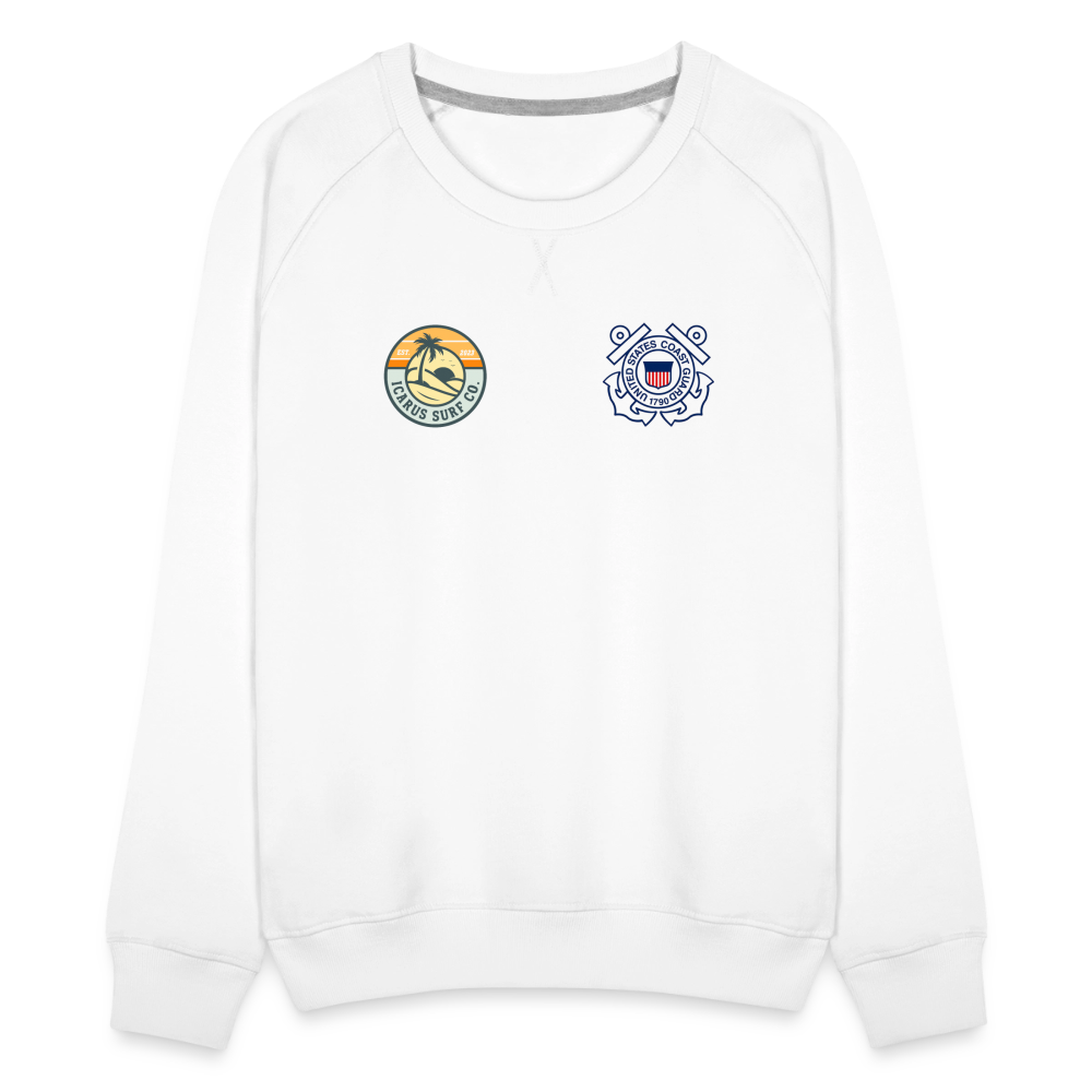 Guy Goodwim Women’s Premium Crewneck - white